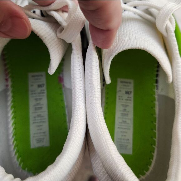 Rothy's The Lace-up Bright white knit sneakers sz 7 - Picture 8 of 14